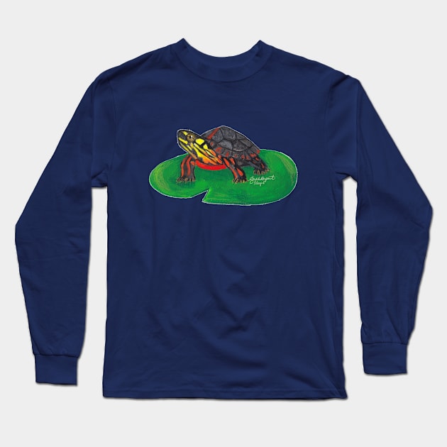 Painted Turtle Baby Long Sleeve T-Shirt by Peleegirl